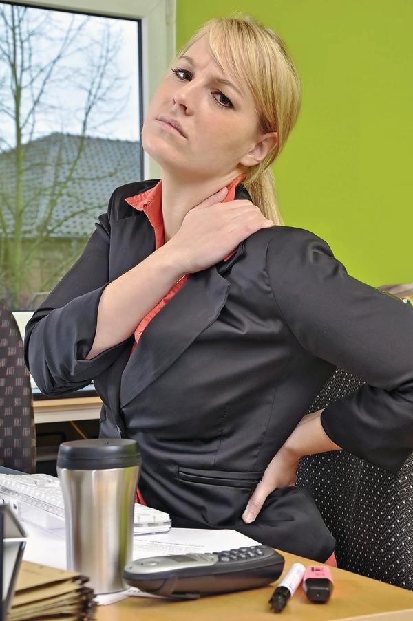 Zu viel sitzen im Büro schadet Ihrem Rücken