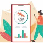 Flat_woman_using_mobile_for_counting_steps._Girl_hold_phone_with_pedometer_or_fitness_tracker._Step_counter_app_on_smartphone._Track_daily_walking_progress_on_device_screen._Healthy_lifestyle_concept.
