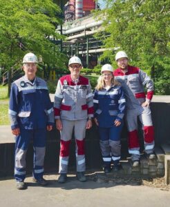 PSA-Auswahl bei Thyssenkrupp Steel: Jens Berning mit seinen Kollegen Sina Seifert, Dirk Ingenfeld und Frank Seegert (von rechts)